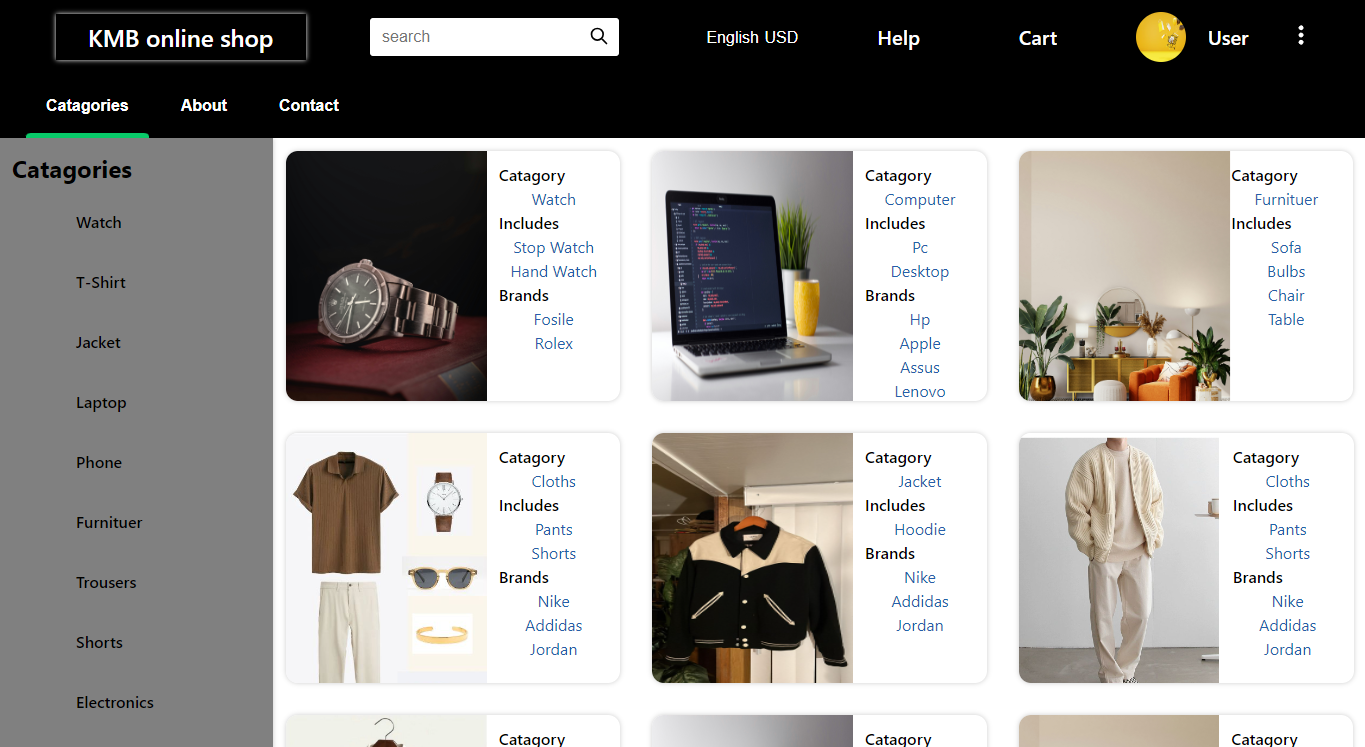 catagories image of kmb-online shop